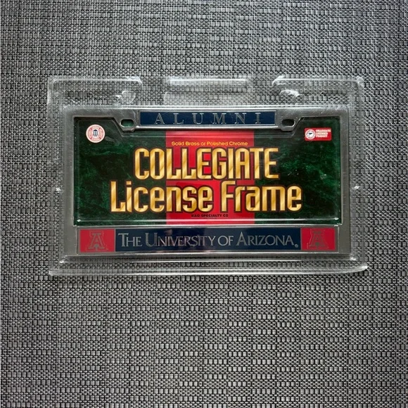 NIB University of Arizona Alumni Chrome License Plate Frame - Picture 1 of 4